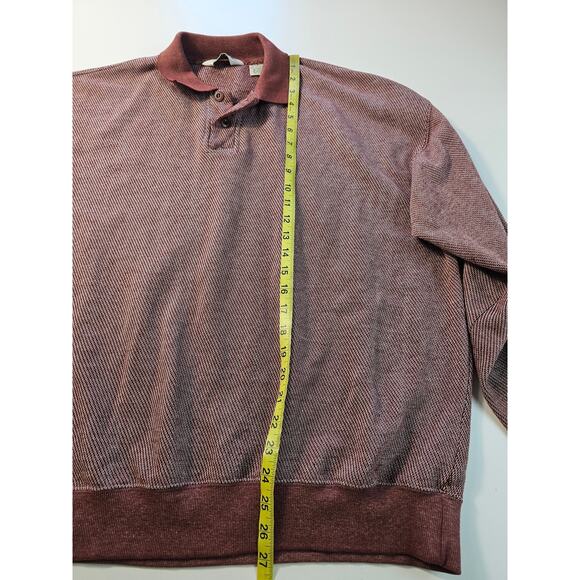 Vintage Orvis size red knit sweater banded bottom elbow patches winter mens XL ^ - Picture 6 of 7